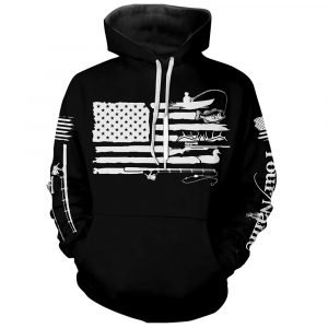 American Flag UV Protection Fishing Hunting Shirt For Fisherman Hunter ND