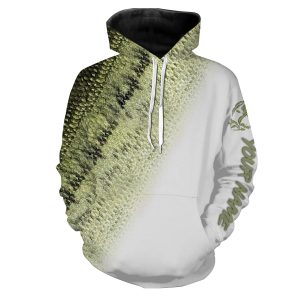 Bass Fishing Scale Customize Name 3D All Over Printed Shirts Personalized Fishing Gift ND