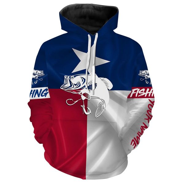 Largemouth Bass fishing Tattoo Texas Flag custom name 3D All Over print fishing apparel ND